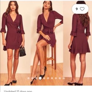 Reformation Zoey Dress Plum